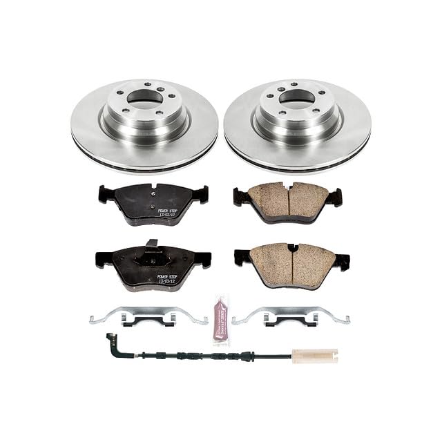 Power Stop Autospecialty KOE3077 Front Replacement Brake Kit-OE Brake Rotors & Ceramic Brake Pads For BMW 330i 2006 [Model Specific]