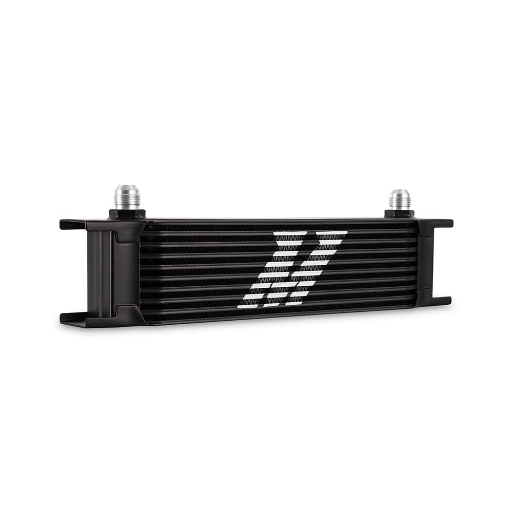Mishimoto Universal 10-Row Oil Cooler, 8AN, Black MMOC-10-8BK