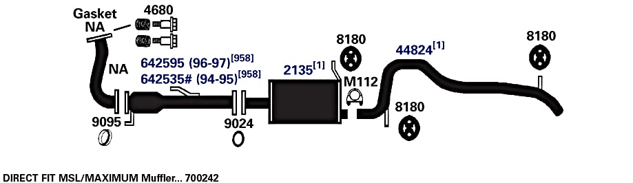 Exhaust Tail Pipe AP Exhaust Products 44824
