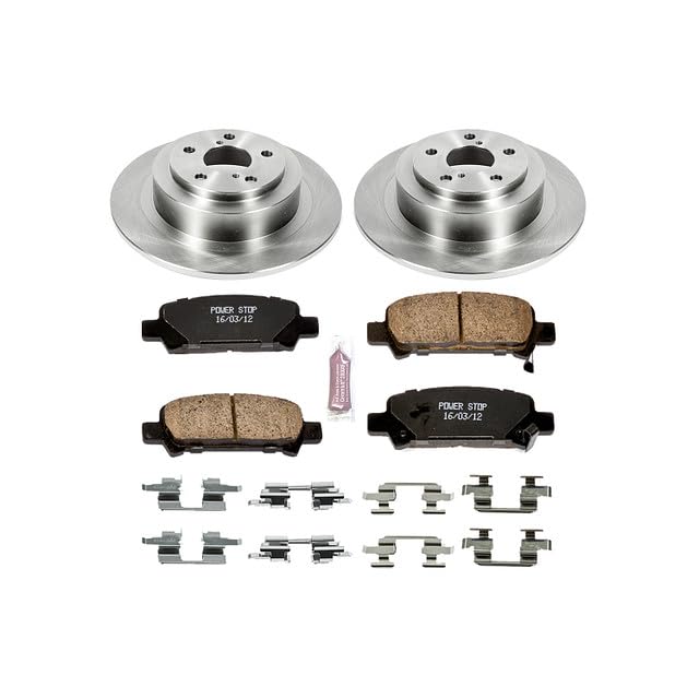 POWERSTOP Autospecialty KOE3124 Rear Replacement Brake Kit-OE Brake Rotors & Ceramic Brake Pads