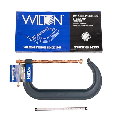 Wilton C-Clamp Spark-Duty, 12-1/4" Opening, 6-1/4" Throat, 9300 Lbs. Clamping Force (Model 412-P)