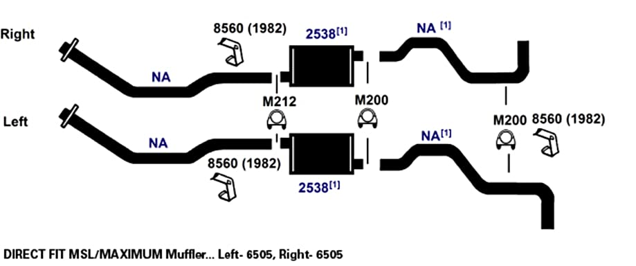 Exhaust Muffler AP Exhaust Products 2538