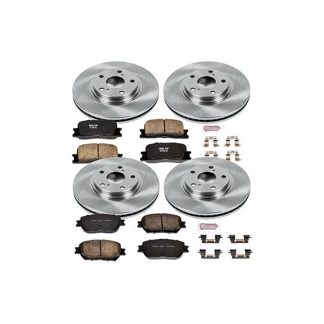 POWERSTOP Autospecialty KOE1145 Front and Rear Replacement Brake Kit-OE Brake Rotors & Ceramic Brake Pads For Toyota Camry 2002-2004 [Model Specific]