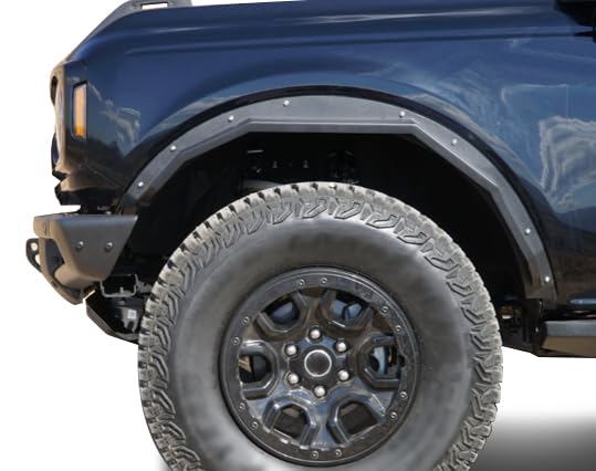 Heavy Duty Black Horse Off Road Fender Flares Sheet Metal Plate Black Compatible with 2021-2023 Ford Bronco-FF-FBF21HD