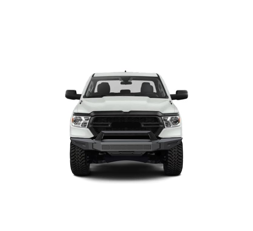 Armour II Black Horse Heavy Duty Modular Front Bumper Modular Matte Black Compatible with 2019-2024 Ram 1500 (Excl. Rebel & TRX Trim, 19-23 Ram 1500 Classic and 20-22 Ram 1500 Diesel Models)-AFB-RA20