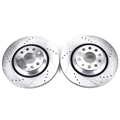 Rear Power Stop EBR1070XPR Drilled & Slotted Evolution Rotor Pair