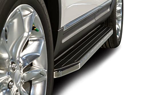 Premium Black Horse Running Boards Black Compatible with 2018-2023 Volkswagen Atlas-PR-W2076