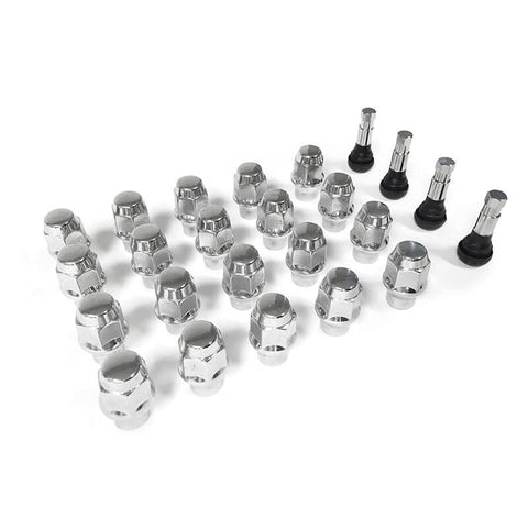 Installation Kit Legendary Wheels - Set of (20) 1/2"-20 Lug Nuts - 3/4" Hex Head & (4) Valve Stems