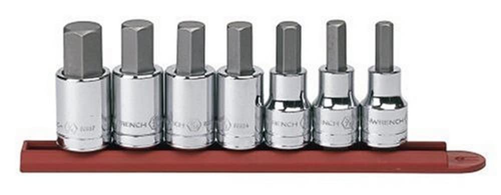 7 Pc. GEARWRENCH 1/2" Drive Hex Bit Socket Set, SAE - 80721