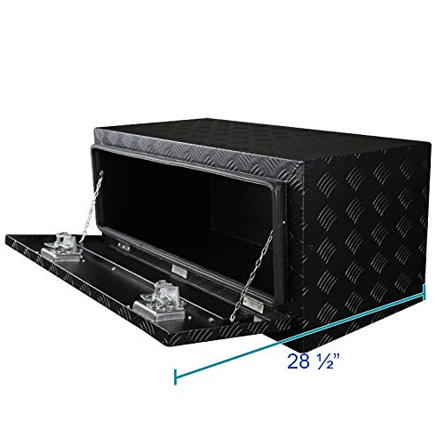 36x18x16 Truck Pickup Bed Utility Chest Aluminum Black Tool Box Trailer Storage W/Lock Key SPEC-D TUNING