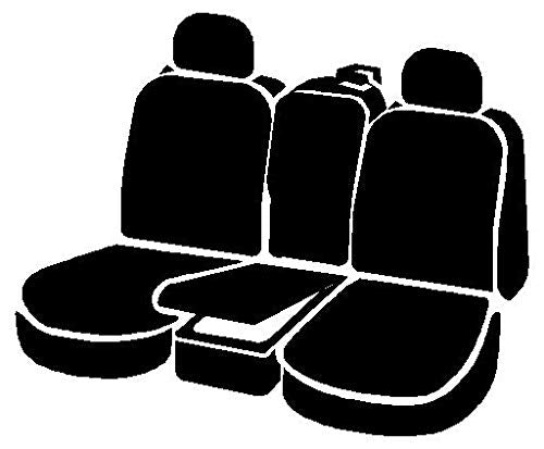 Fia SL68-37 Custom Fit Blue Front Seat Cover Split Seat 40/20/40 - Leatherette (Black w/Blue Center Panel)