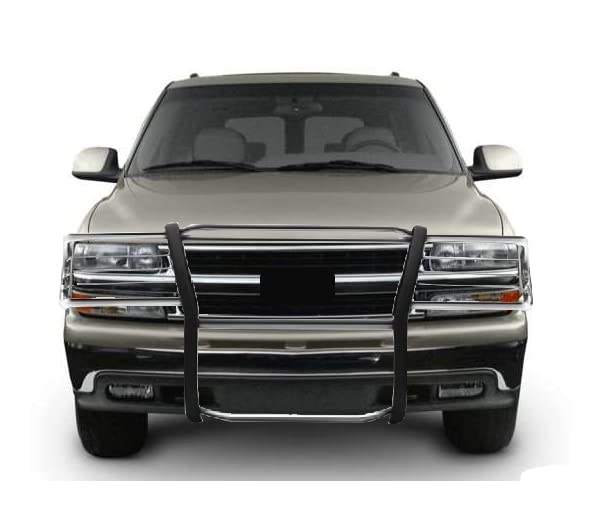 Bumper Guard Modular S/S Black Horse Grille Compatible with 1999-2002 Silverado 1500|00-06 Suburban 1500|2000-2006 Tahoe|00-06 GMC Yukon|2000-2006 GMC Yukon XL 1500-17GT23MSS