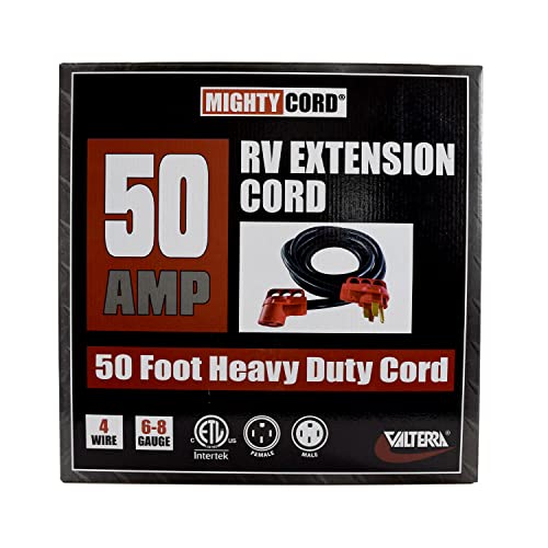 Mighty Cord Valterra A10-5050EH RV 50-Amp Extension Cord, 50 ft., Red