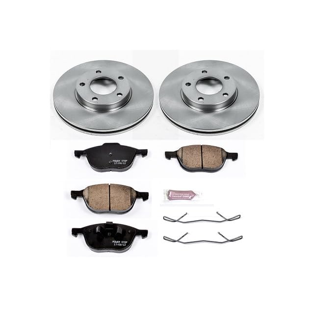 POWERSTOP Autospecialty KOE120 Front Replacement Brake Kit-OE Brake Rotors & Ceramic Brake Pads For Mazda 3 2004-2013 [Model Specific]