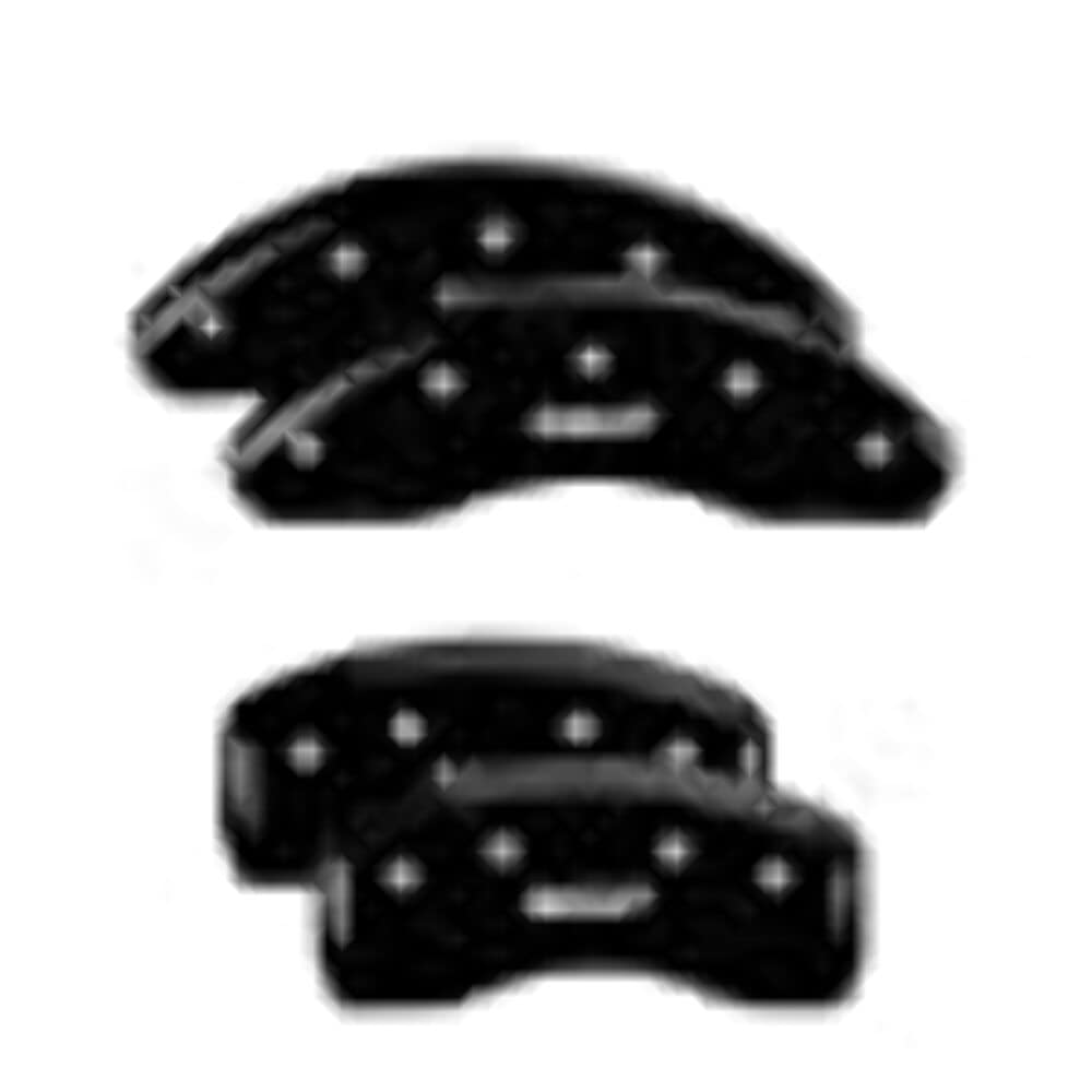 Brake Caliper Covers MGP - Compatible with 2020-2025 Ford Escape - Powder-Coated Finish, 4 PCS Front and Rear (Black - MGP Engraving)