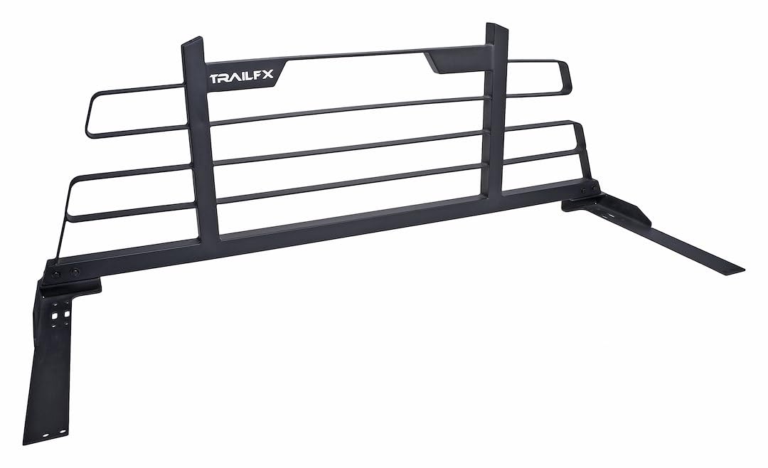 TrailFX Headache Rack Titanium Black Powder Coated Steel Frame Fits Dodge Ram 1500 2002-2024 with Mounting Kit Fits Cross Bed Tool Boxes TrailFX HR002B