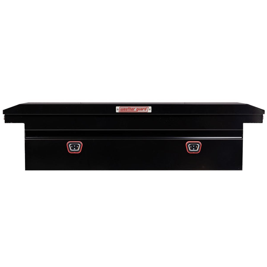 Weather Guard Saddle Truck Box Model 120-5-04, Steel, for Full Size Trucks, Low Profile, Gloss Black, 11.0 cu ft Capacity