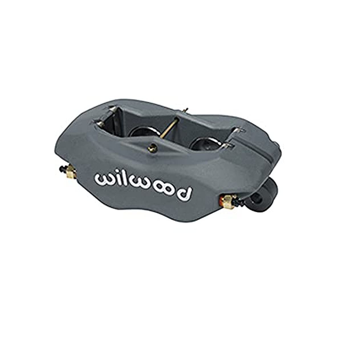 Wilwood Dynalite Brake Caliper, 4 Piston, Aluminum, Gray Anodized, 13.060 in OD x 0.380 in Thick Rotor, 5.250 in Lug Mount, Each