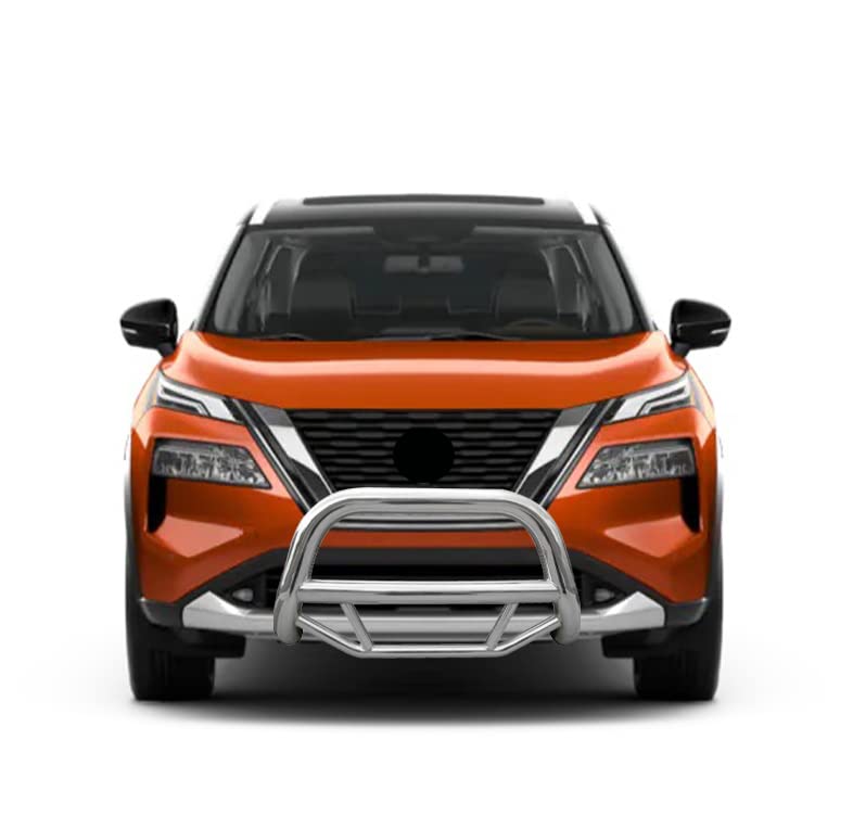 Max Bull Bar Black Horse No Skid Plate Stainless Steel Compatible with 2021-2023 Nissan Rogue-MBS-NIA902
