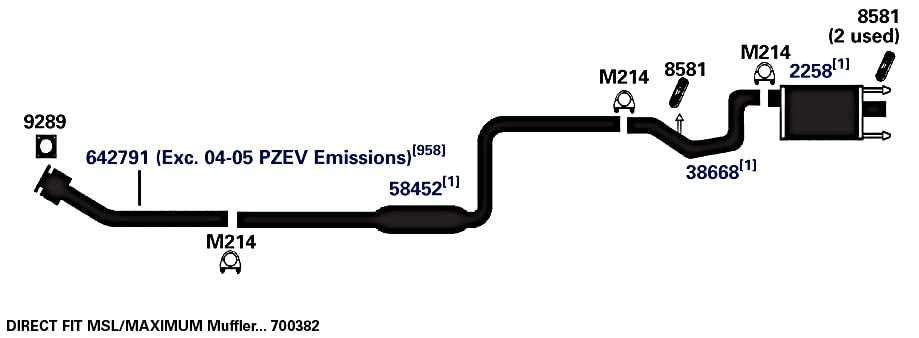 Exhaust Muffler AP Exhaust Products 700382