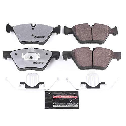 Power Stop Z26-1504 Z26 Street Warrior Front Carbon Fiber-Ceramic Brake Pads with Hardware For BMW 528i 2011-2016, BMW 528i xDrive 2012-2016 [Model Specific]