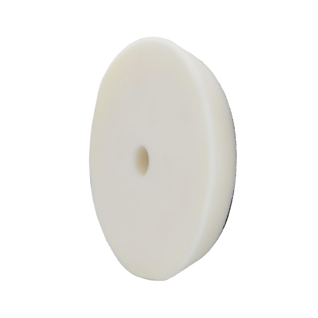 Maxshine 6.2" High Pro Universal White Finishing Foam Pad – Compatible with DA & Rotary Polishers – Professional Pad for Cutting, Polishing & Finishing – Bendable, Washable & Reusable