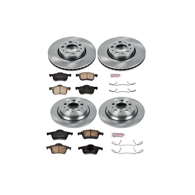 POWERSTOP Autospecialty KOE4430 Front and Rear Replacement Brake Kit-OE Brake Rotors & Ceramic Brake Pads For Volvo S60, Volvo S80, Volvo V70, Volvo XC70 [Model Specific]