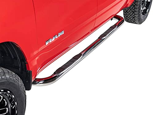 3" Ionic Stainless Nerf Bars (fits) 2019-Up Dodge Ram 1500 Quad Cab Only Side Steps (223807)