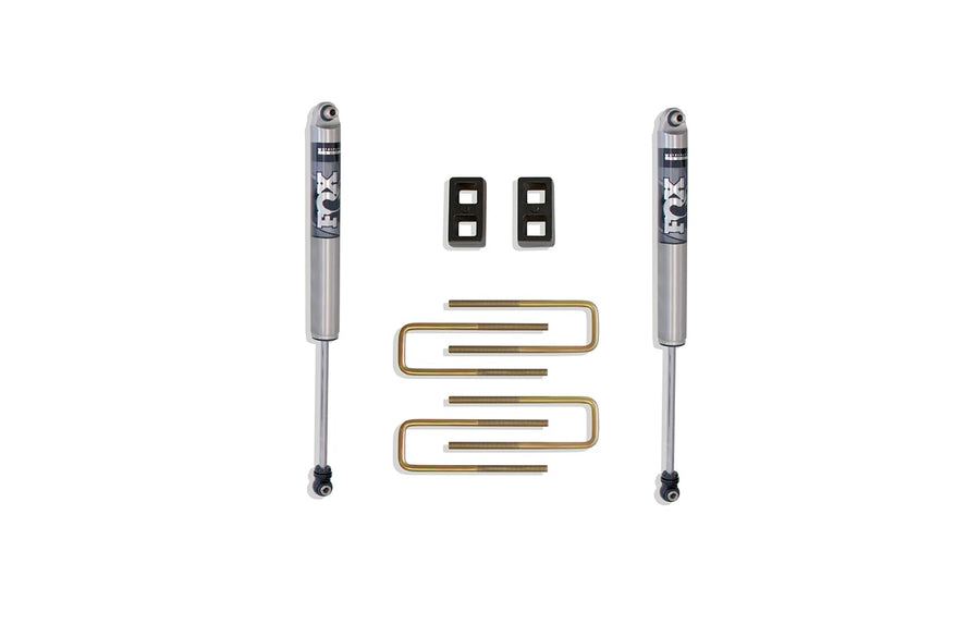 Part# 901320F MaxTrac SUSPENSION'S is A Rear Box KIT Including 2" Lift Blocks, U-Bolts & A Pair of Fox 2.0 Performance Series Rear Shocks