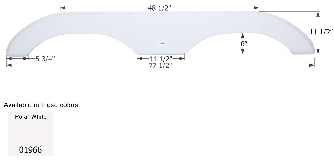 Fender Skirt ICON, Tandem, Sunvalley, FS1966, Polar White