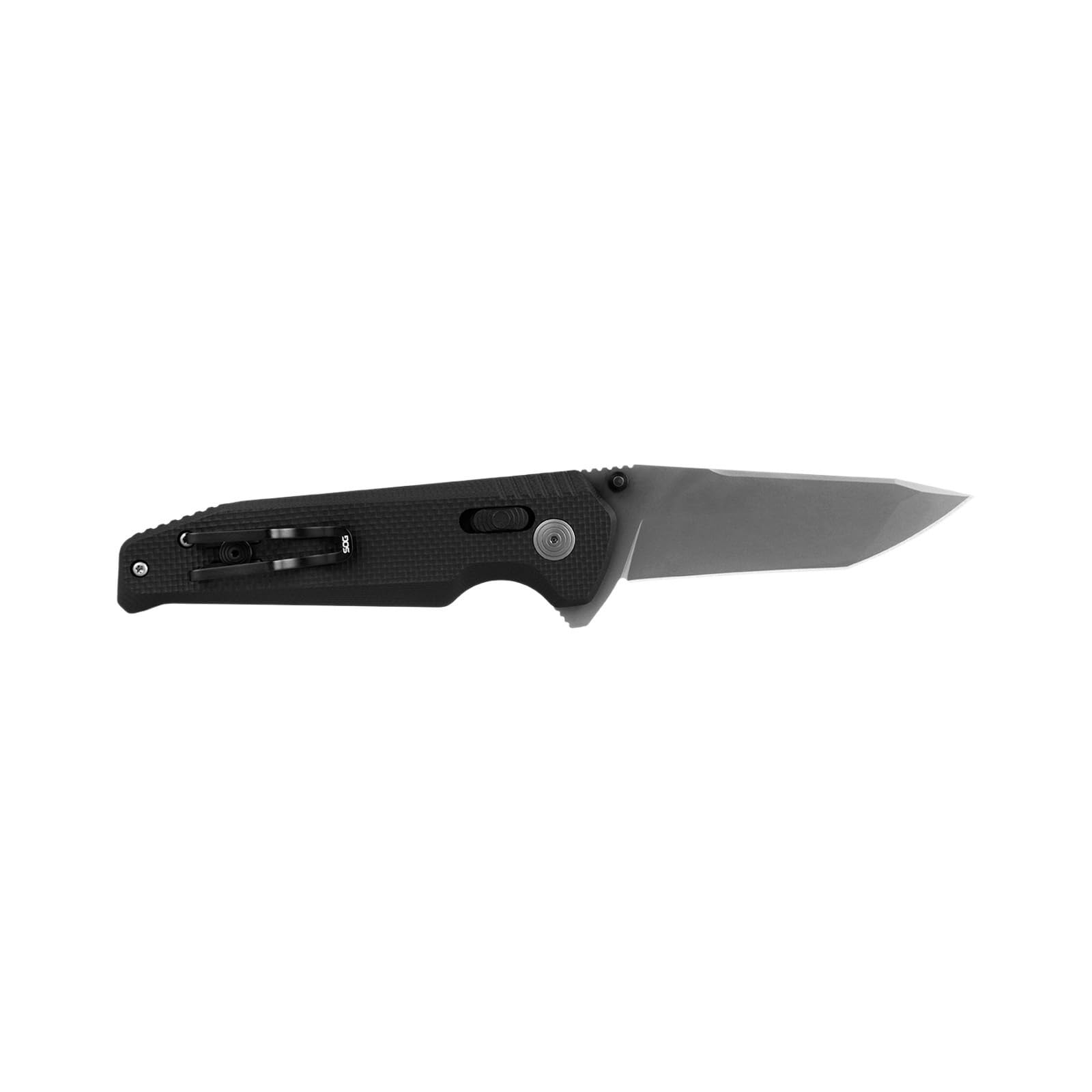 SOG XR Vision Professional Ambidextrous CTS XHP Stainless Steel Folding Knives | Single-Handed Opening | XR Lock, Black, Straight Edge