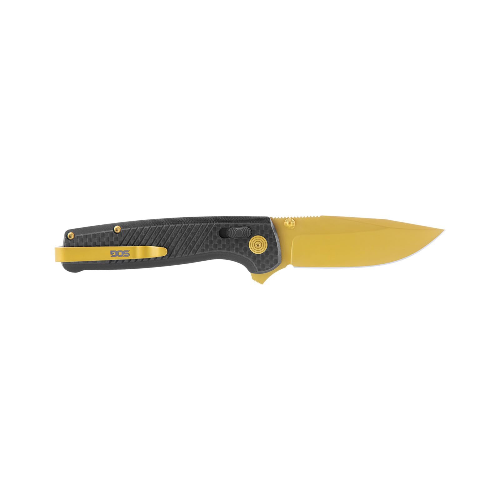 SOG Lightweight Terminus XR LTE Everyday Carry Folding Knives with Pocket Clip| Cryo CPM S35VN Steel | XR Locking Mechanism, Carbon/Gold