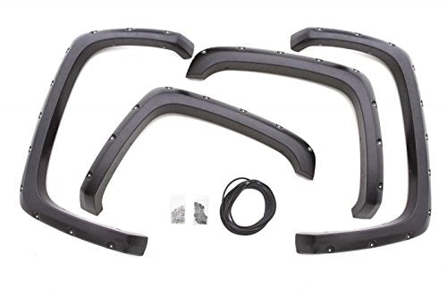 Lund Elite Series RX119TB Black Rivet Style Textured Fender Flare, 2 Piece
