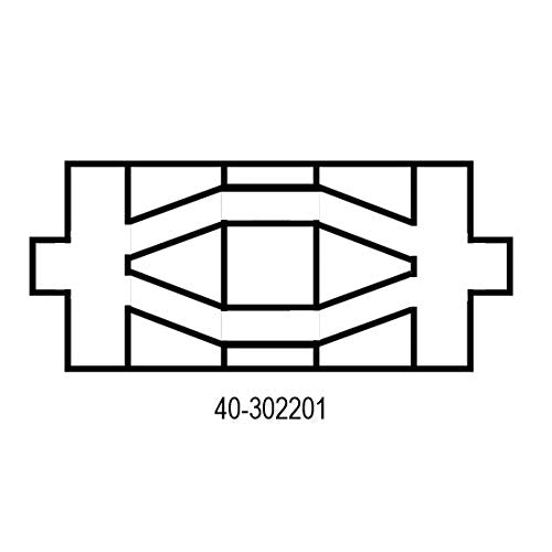 40-302201 JBA Muffler ("Universal" Dual core 304SS 22"X11"X6" 3" Inlet Diameter), 1 Pack