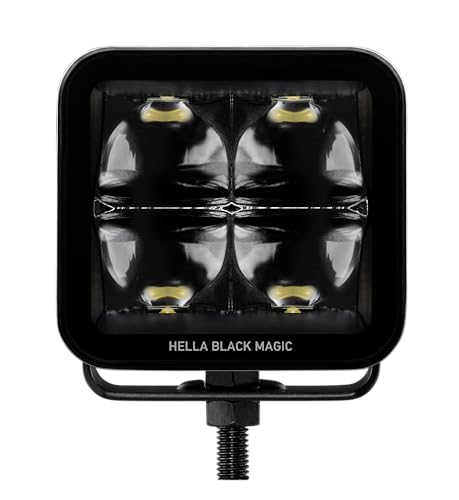 HELLA LED-Spotlight 1FA 358 176-821 - Black Magic Cube Kit 3.2" - 12/24V - mounting - Long-Range Illumination - Cable: 500mm - Plug: Deutsch Plug - Kit - Quantity: 2
