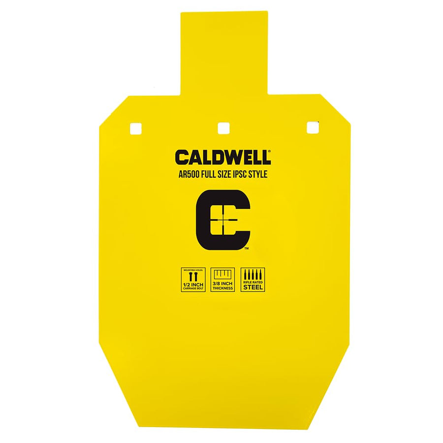 AR500 Steel Targets Caldwell High Caliber 3/8 Inch Thickness, Rifle Rated for Precision Shooting and Target Practice with Hanging Options (Sold Separately)