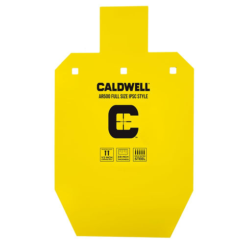 AR500 Steel Targets Caldwell High Caliber 3/8 Inch Thickness, Rifle Rated for Precision Shooting and Target Practice with Hanging Options (Sold Separately)