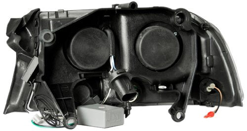 Dodge Dakota/Durango Anzo USA 111085 Crystal Clear Black With Amber Reflectors Headlight Assembly - (Sold in Pairs)