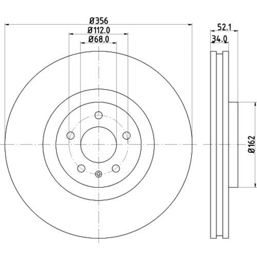 Pagid Hella 355118011 DISC BRAKE ROTOR
