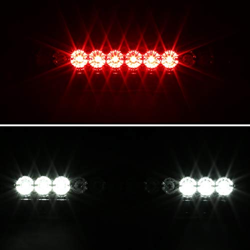 Chrome LED SPEC-D TUNING 3rd Brake Light Compatible with 1994-2001 Dodge RAM 1500, 1994-2002 Dodge RAM 2500, 1994-2002 Dodge RAM 3500