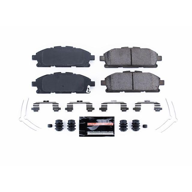 Power Stop Z23-1552 Z23 Evolution Sport Carbon Fiber Infused Ceramic Brake Pads with Hardware For Nissan Quest 2011-2017 [Model Specific]