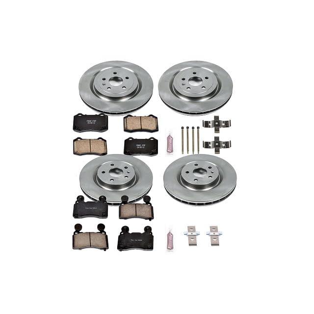 POWERSTOP Autospecialty KOE5603 Front and Rear Replacement Brake Kit-OE Brake Rotors & Ceramic Brake Pads For 2010 2011 2012 2013 2014 2015 Chevy Camaro 6.2L SS