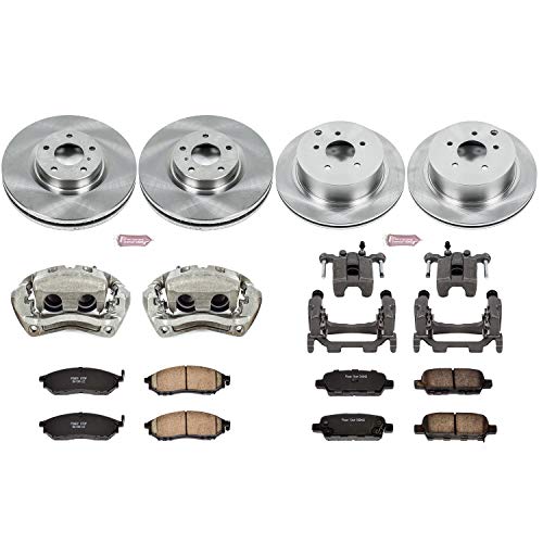 Power Stop KCOE6237 Auto specialty Front and Rear 1-Click OE Replacement Brake Kit with Caliper, 1 Pack For INFINITI M35h 2012-2013, INFINITI M37 2011-2013, INFINITI M56 2011-2013 [Model Specific]
