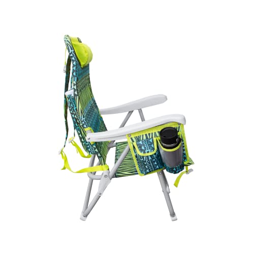 Hurley Beach Standard Backpack Outdoor Chair, One Size, Lime