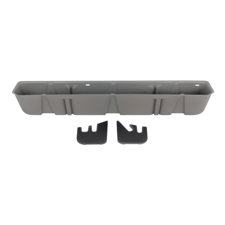 Under Seat Storage DUHA 20107 fits 2015-2025 Ford F150 SuperCab & 2017-2025 Ford F250 F350 F450 F550 SuperCab | Light Gray Heavy-Duty Back Seat Organizer | Includes Dividers