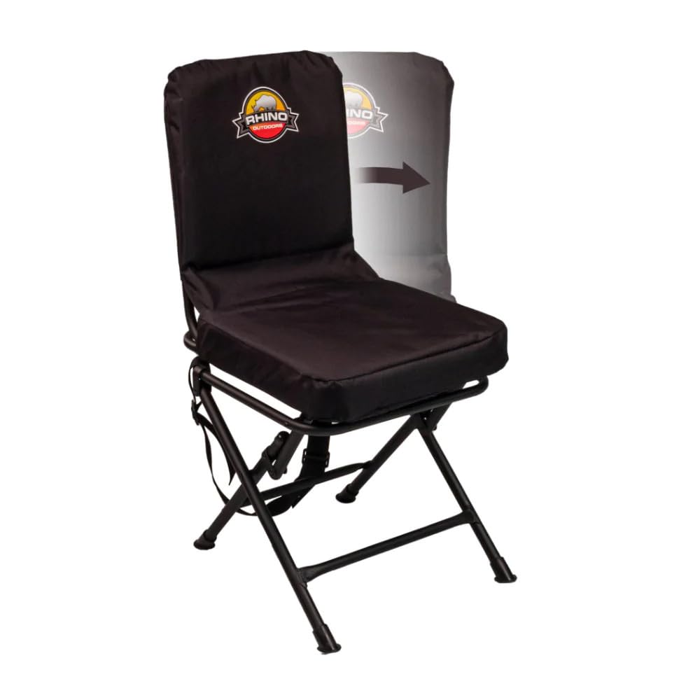 Outdoors Rhino Blinds RC-2281 Padded Swivel Hunting Chair, Black