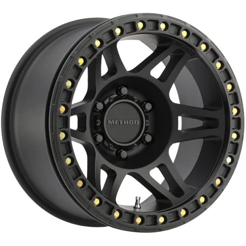Method Race Wheels 106 Matte Black Beadlock 17x9" 5x5", 44mm offset 3.5" Backspace, MR10679050544B