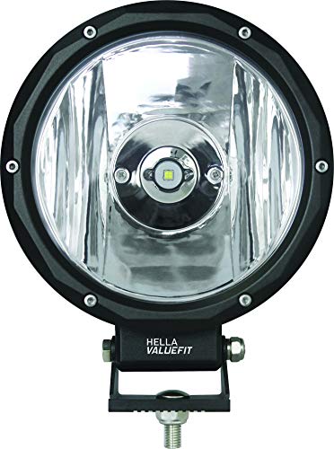 357200001 Hella ValueFit 7" Driving Beam Light, Black & Silver