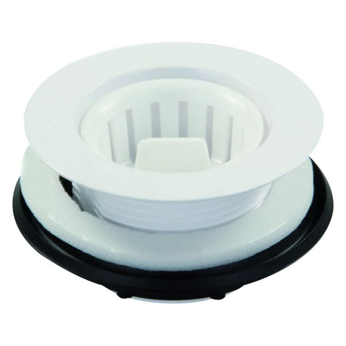 Strainer JR Products with Threaded Basket - White