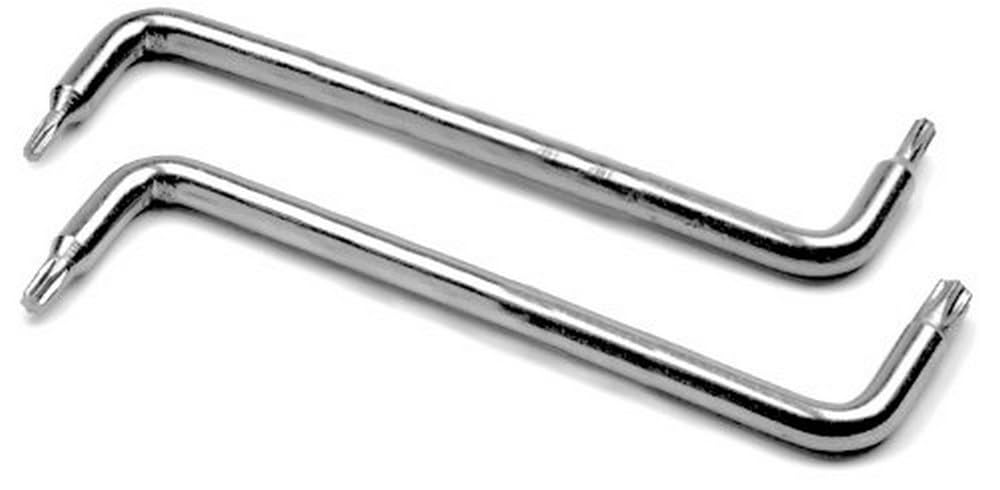 W1316 Performance Tool Fully Polished Chrome Plated Drop Forged Steel Torx Bit Set, Sizes T10 x T15 and T20 x T30, Ideal for Restricted Areas